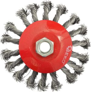 Geko Szczotka druciana boczna pleciona 115mm M14 (G00606) 2