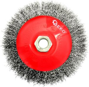 Geko Szczotka druciana obrot.boczna 125mm stalowa M14 (60) 2
