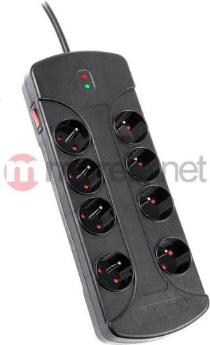 Listwa zasilająca Tracer przeciwprzepięciowa 8 gniazd 1.5m czarny (TRALIS42364) 1