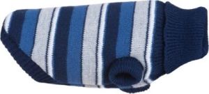 Ami Play Sweterek dla psa Glasgow 50 cm Paski kolorowe z niebieskim 1