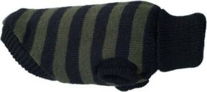 Ami Play Sweterek dla psa Glasgow 23 cm Paski khaki-czarne 1