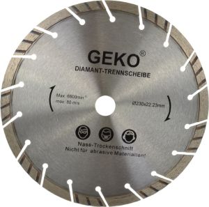 Geko tarcza diamentowa 230mm szara-laser (G00223) 1