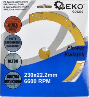 Geko tarcza diamentowa 230mm "flower" (G00290) 3