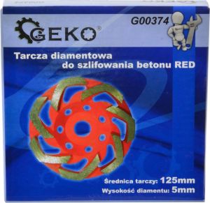 Geko Tarcza diamentowa do szlifowania betonu RED 125 x 5mm (50) 4