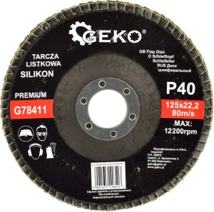 Geko tarcza listkowa"SILIKON" 125mm P40 (G78411) 1
