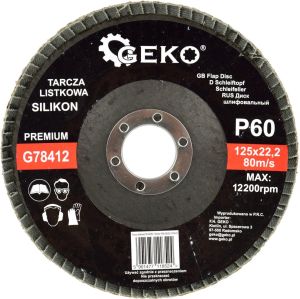 Geko Tarcza listkowa"SILIKON" 125mm P60 GEKO PREMIUM (10/200) 1