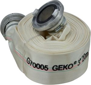 Geko Wąż parciany strażak 3" 20m 8 bar ze złączkami (2) 2