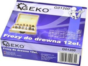 Geko Frezy kształtowe do drewna 12 el./8mm/ GEKO(20) 1