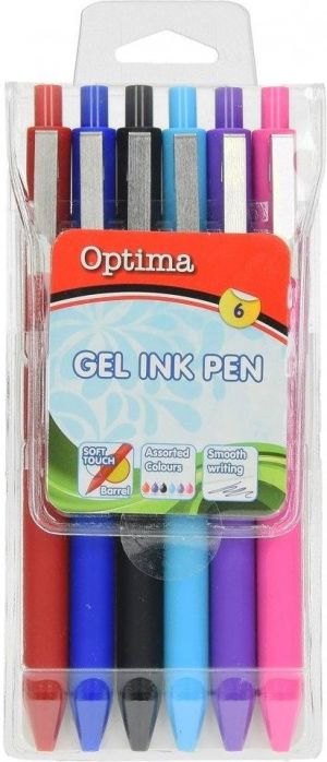 Optima Długopis żelowy 461 mix kolorów 6 sztuk 1