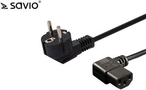 Kabel zasilający Savio CL-116 IEC C13 kątowy - C/F Schuko kątowy 1,8 M 1
