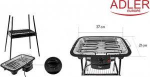 Adler AD6602 Grill ogrodowy elektryczny 2400 W 37 cm x 21 cm 9