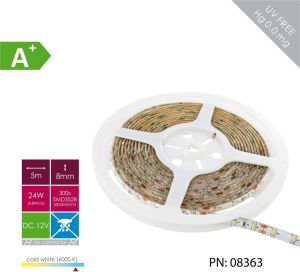 Taśma LED Whitenergy SMD3528 5m 60szt./m 4.8W/m 12V  (8363) 3