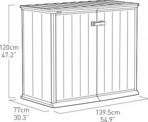 Szafa ogrodowa Keter Schowek ogrodowy Curver Keter PATIO STORE szarobrązowy 7