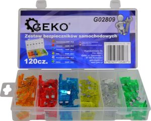 Geko Zestaw bezpieczników samochodowych 120cz.(5/20) 1