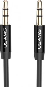 Kabel Usams Jack 3.5mm - Jack 3.5mm 1m czarny (YP101) 1