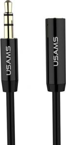Kabel Usams Jack 3.5mm - Jack 3.5mm 1m czarny (EYCX101) 1