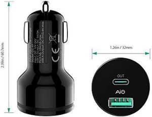 Ładowarka Aukey CC-Y7 1x USB-A 1x USB-C 3 A  (CC-Y7) 3