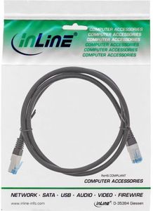 InLine InLine Kabel sieciowy Patch Cat.6A, S/FTP, PE outdoor, czarny, 1m 2