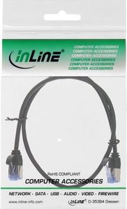 InLine InLine slim okrągły kabel sieciowy Patch U/FTP Cat,6A - czarny - 0,5m 2