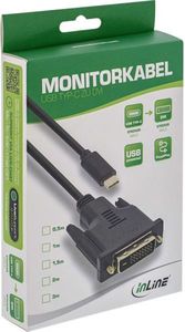 Kabel USB InLine USB-C - DVI-D 1 m Czarny (64131) 2