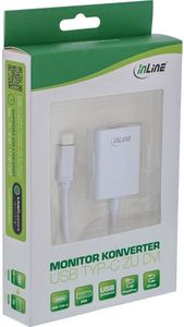 Adapter USB InLine USB-C - DVI Biały  (64103S) 2