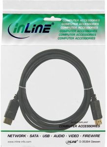 Kabel InLine DisplayPort - DisplayPort 0.3m czarny (17133P) 2