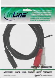 Kabel InLine Jack 3.5mm - RCA (Cinch) x2 1m czarny (89940A) 2