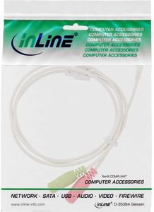Kabel InLine Jack 3.5mm - Jack 3.5mm x2 2m biały (99304W) 2