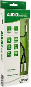 Kabel InLine Jack 3.5mm - Jack 3.5mm x2 2m srebrny (99250B) 2