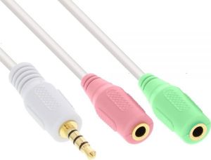 Kabel InLine Jack 3.5mm - Jack 3.5mm x2 1m biały (99301W) 1