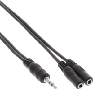Kabel InLine Jack 3.5mm - Jack 3.5mm x2 2m czarny (99300B) 1