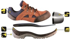 Dedra Półbuty bezpieczne zamszowe z podnoskiem stalowym rozmiar 37 (BH9P2-37) 2