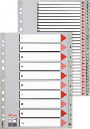 Esselte 1-10 SZARE PP - 100105 1