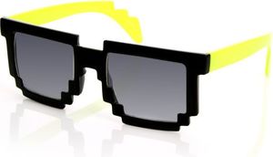 GiftWorld Pikselowe okulary 8 bit pixel - żółte 1