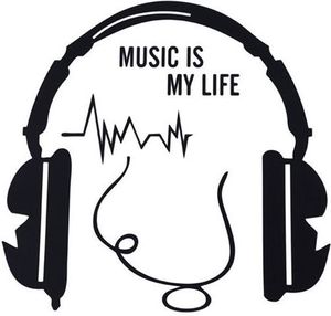 GiftWorld Naklejka na włącznik MUSIC IS MY LIFE 2