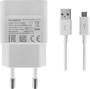 Ładowarka Ładowarka sieciowa Huawei bulk 1A + kabel microUSB biała/white (HW-050100E01) 1
