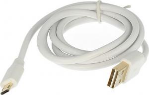 Kabel USB USB-A - microUSB 1 m Biały 1