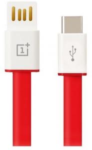 Kabel USB OnePlus USB - USB-C flat czerwony bulk OnePlus 3/3T/5 4