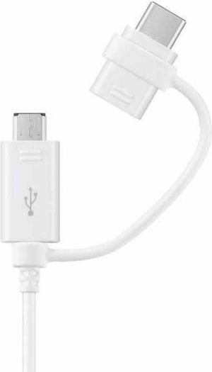 Kabel USB Samsung Kabel Samsung EP-DG930DW microUSB+USB-C bulk biały/white 1