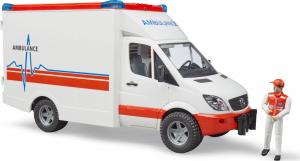Bruder MB Sprinter Ambulans-Karetka z figurką ratownika medycznego (02536) 2