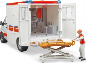 Bruder MB Sprinter Ambulans-Karetka z figurką ratownika medycznego (02536) 6