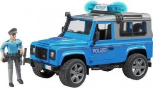 Bruder Land Rover Defender policyjny niebiesko srebrny z figurką policjanta i modułem 02802  (02597) 1