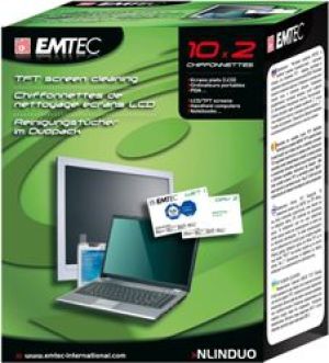 Emtec Chusteczki do matryc LCD/TFT (10 sucha+10 mokra) - opakowanie zbiorcze 6szt. 2