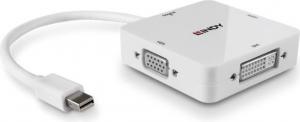 Adapter AV Lindy DisplayPort Mini - HDMI - D-Sub (VGA) - DVI-I biały (38297) 1