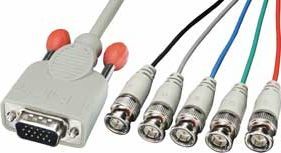 Kabel Lindy D-Sub (VGA) - BNC x5 1.8m biały (31562) 1