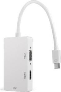 Adapter AV Techly DisplayPort Mini - HDMI - D-Sub (VGA) - DVI biały (IADAP-MDP-COMBOF12) 3