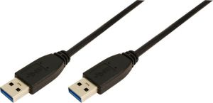 Kabel USB LogiLink USB-A - USB-A 2 m Czarny (KabelUSB3.0TypAdoTypAd) 1