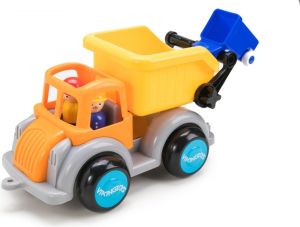 Viking Toys Śmieciarka z figurką Jumbo Fun colors żółta 1
