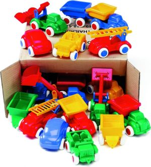 Viking Toys Pojazdy w kartonie zestaw przedszkolny 18szt. różne kolory 1