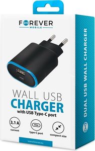 Ładowarka Forever TC-03 1x USB-A 1x USB-C 3.1 A (GSM032685) 2